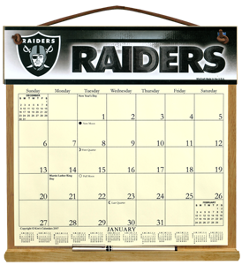 Oakland Raiders Calendar Holder